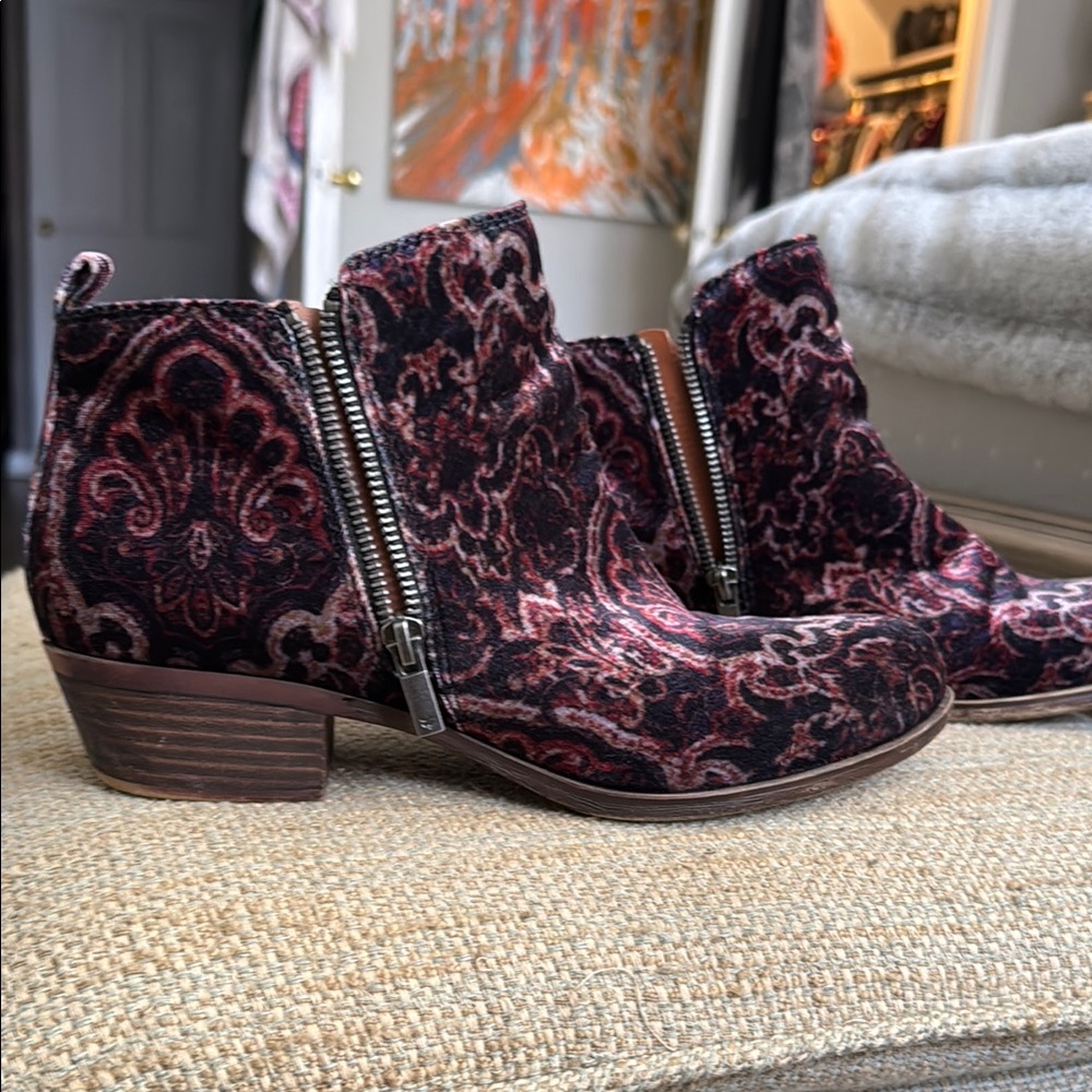 Stylish Velvet Ankle Boots